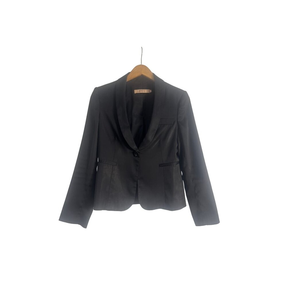 RED Valentino Black Collar Blazer Jacket Size 42